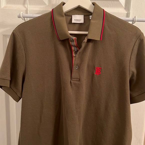 Military green collard shirt